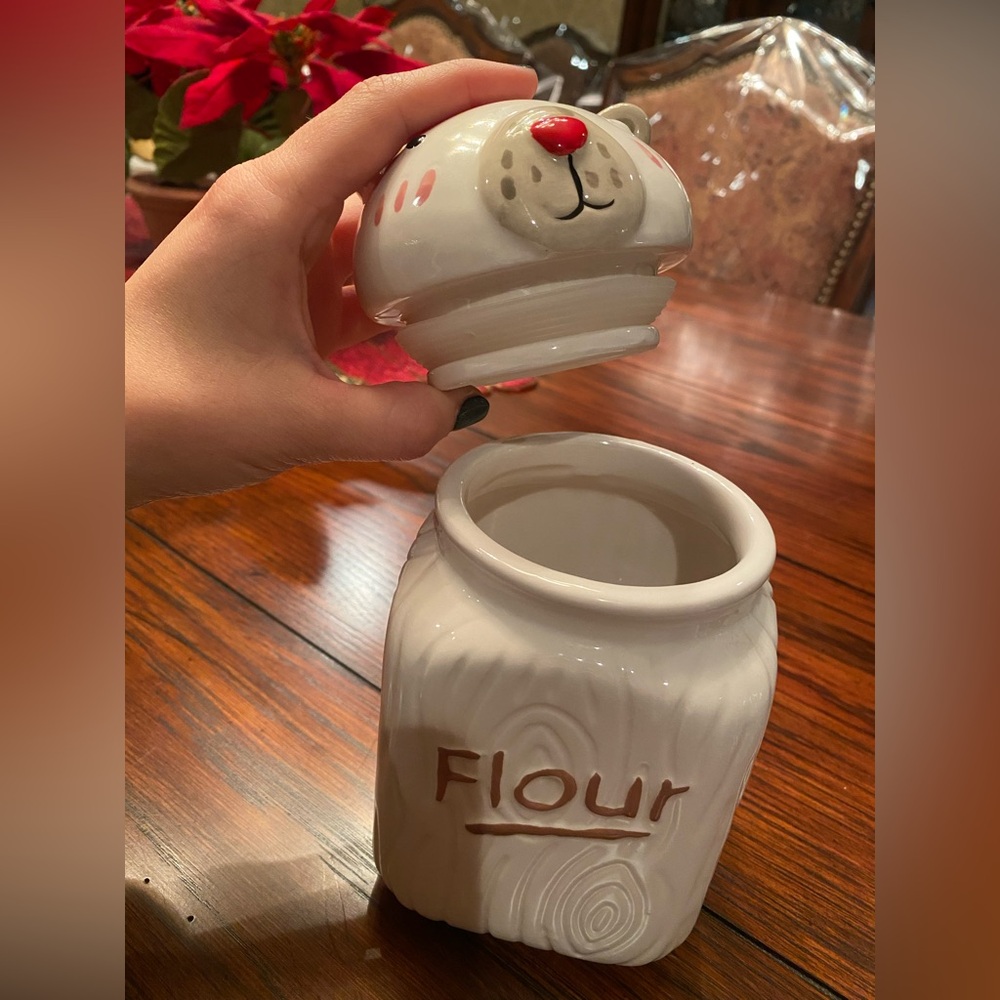 NWOT Flour Bear Jar - Picture 2 of 5